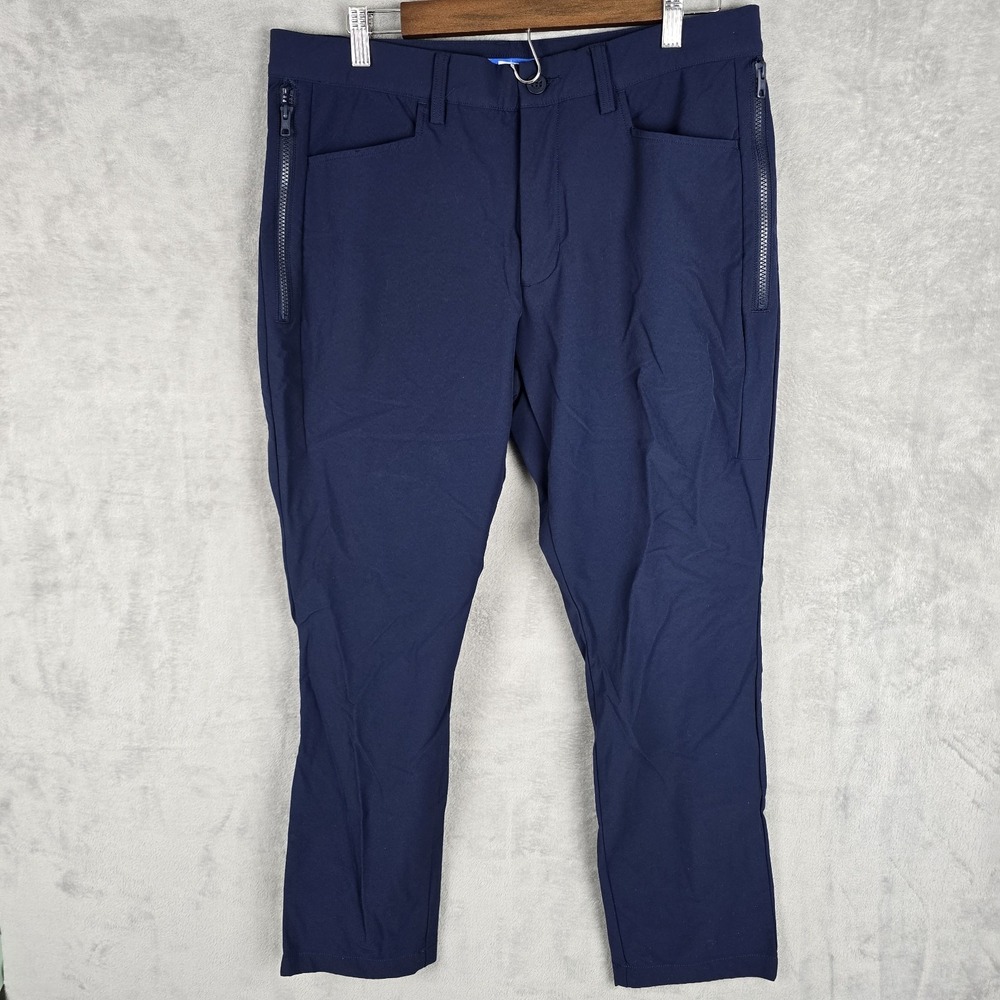 Adidas XO Mens Tech Pants Navy Blue Tapered Leg Zip Pockets RN88387 CA40312